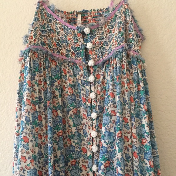 Free People Multicolor Floral Midi Dress - Picture 6 of 11